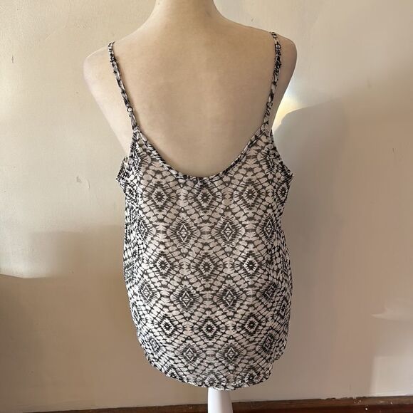 Eclair black white spaghetti strap blouse Size M - Picture 7 of 9